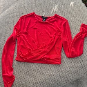 Sincerely Jules Vibrant Red Long Sleeve Top